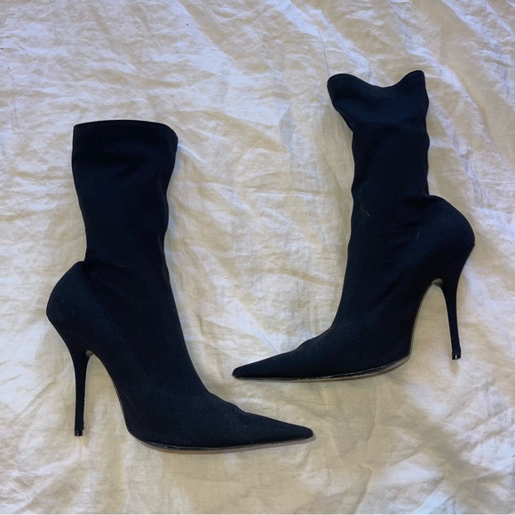 Balenciaga Black Heeled Boots with Stiletto Heel - Picture 2 of 16